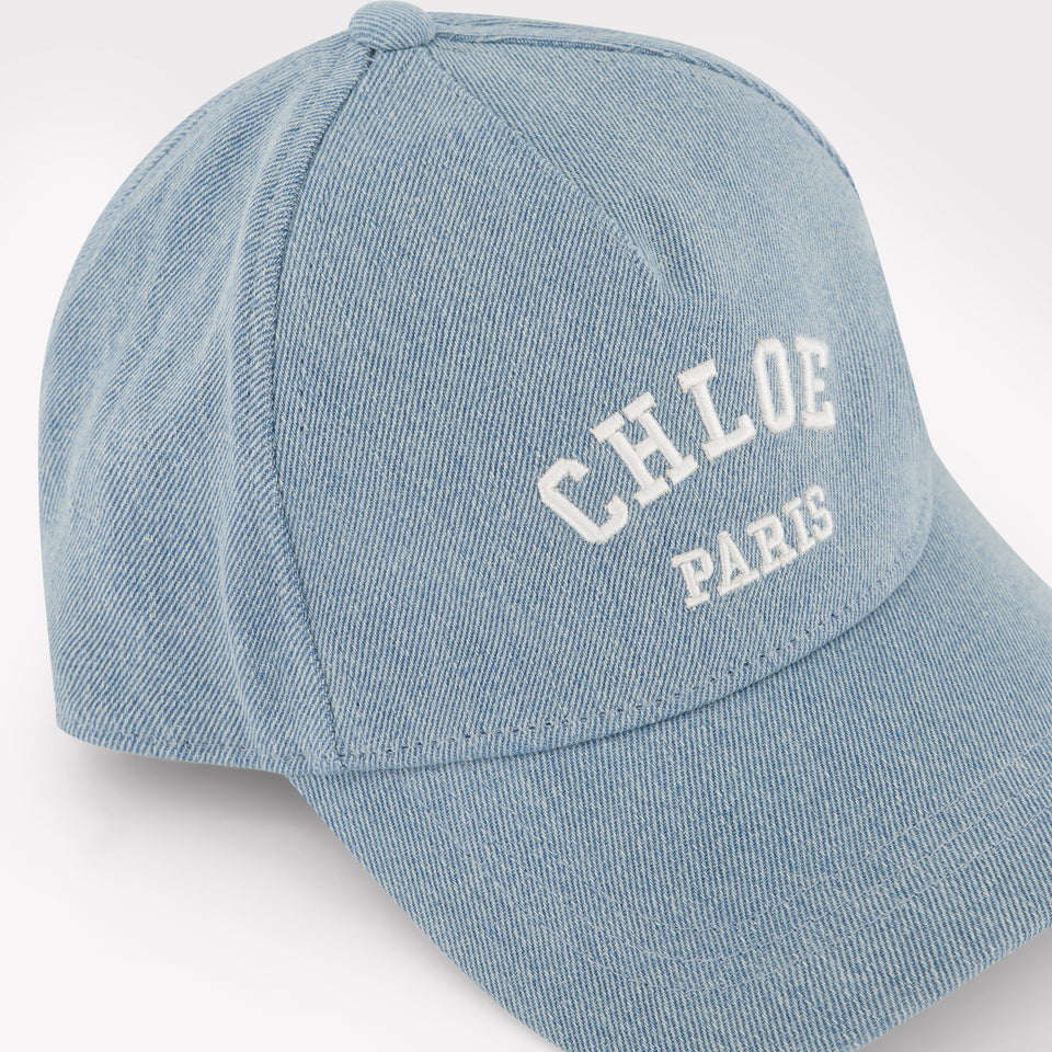 Chloe Kids Girls Cap In Light Blue