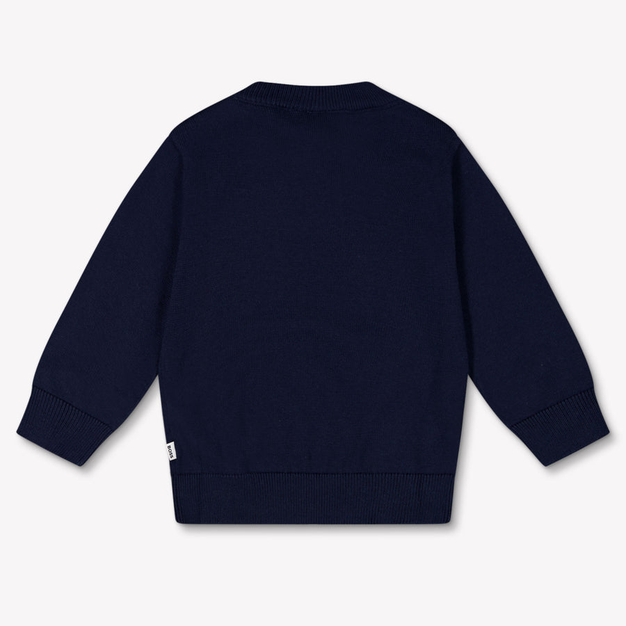 Boss Bébé Garçons Pull en Navy