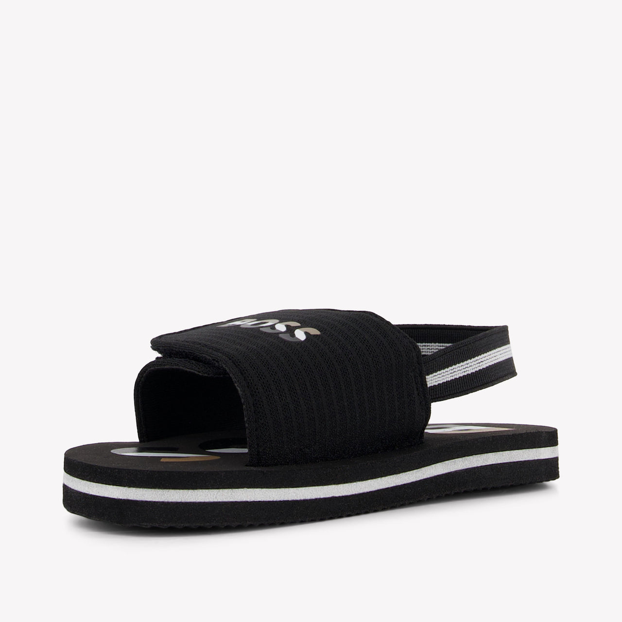 Boss Jongens Slippers In Zwart