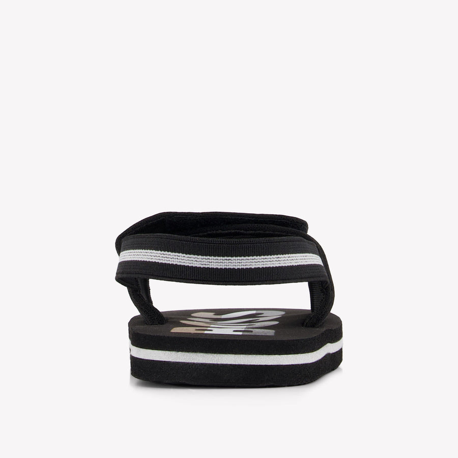 Boss Jongens Slippers In Zwart