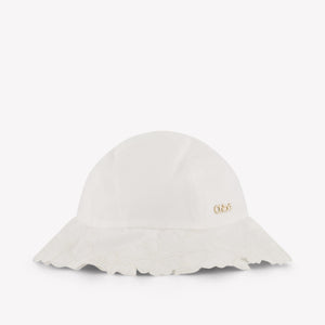 Chloe bebe Chicas sombrero en Blanco
