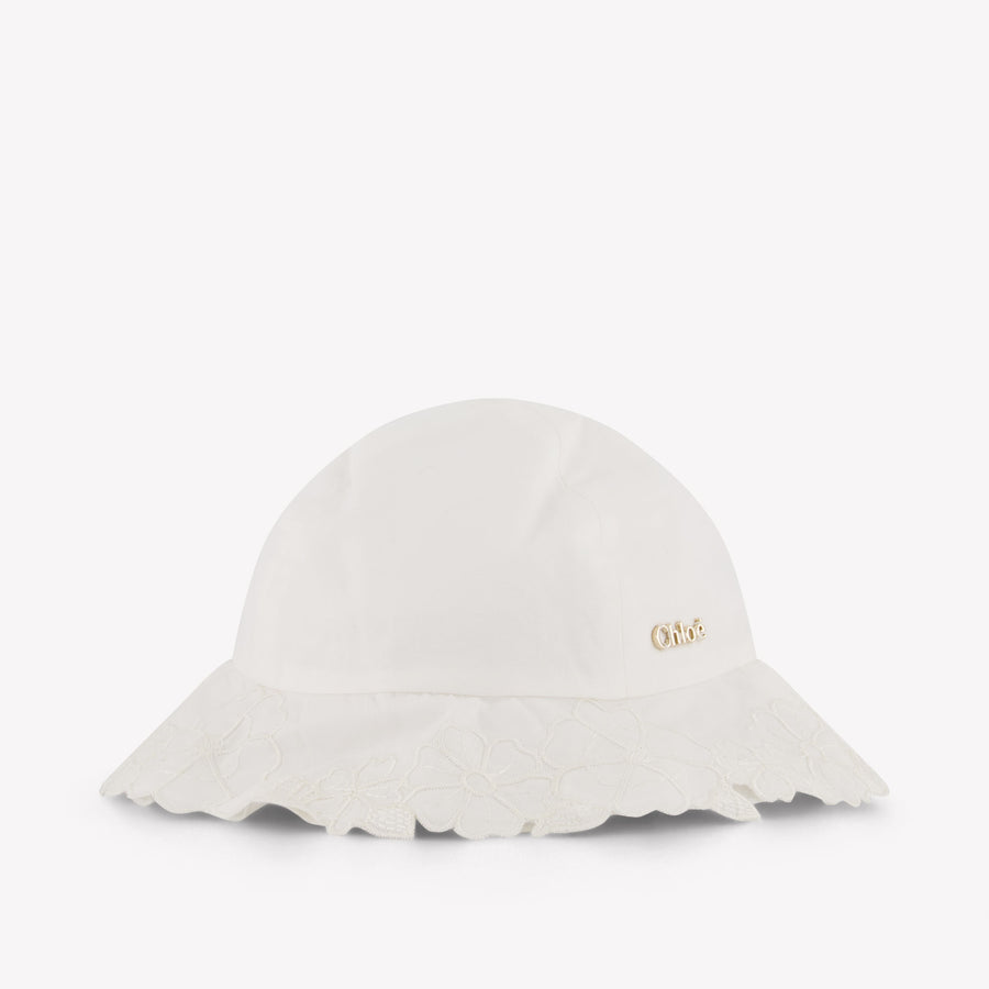Chloe bebe Chicas sombrero en Blanco