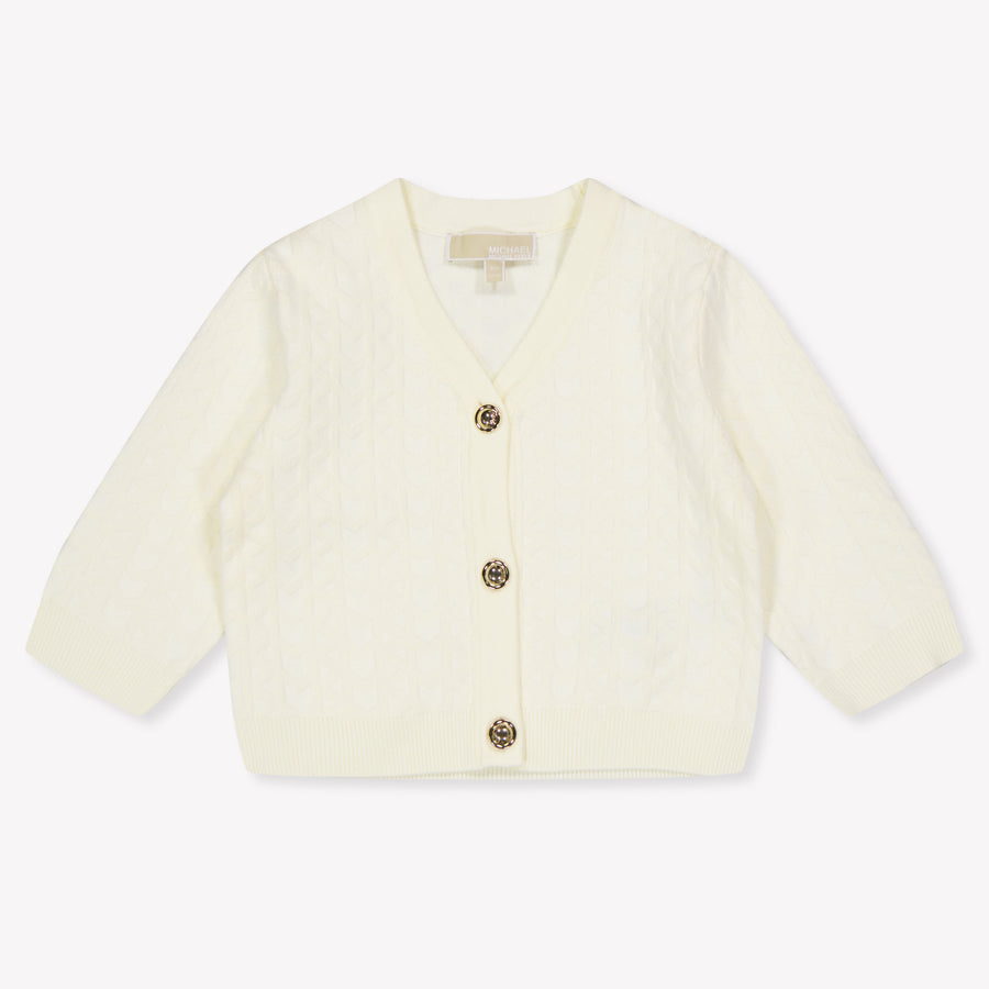 Michael Kors Baby Mädchen Strickjacke In Ekrü