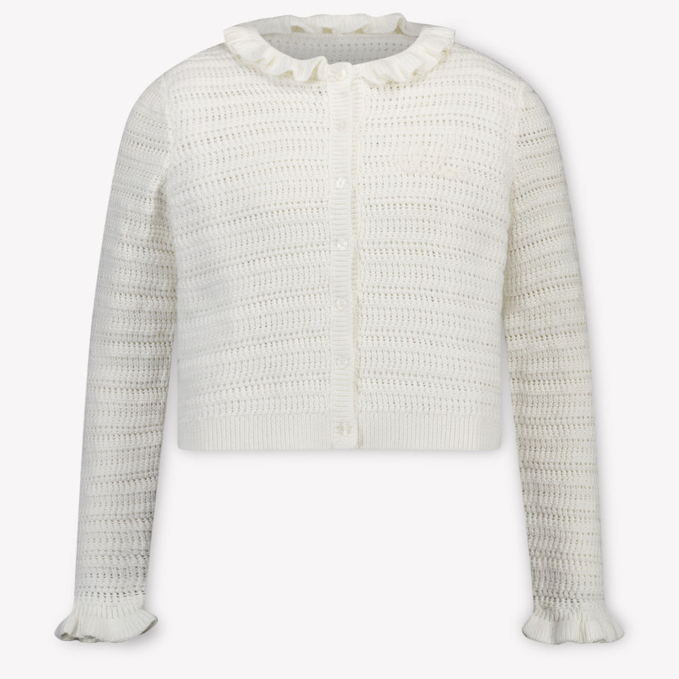Chloe Bambini Ragazze Cardigan dentro Bianco