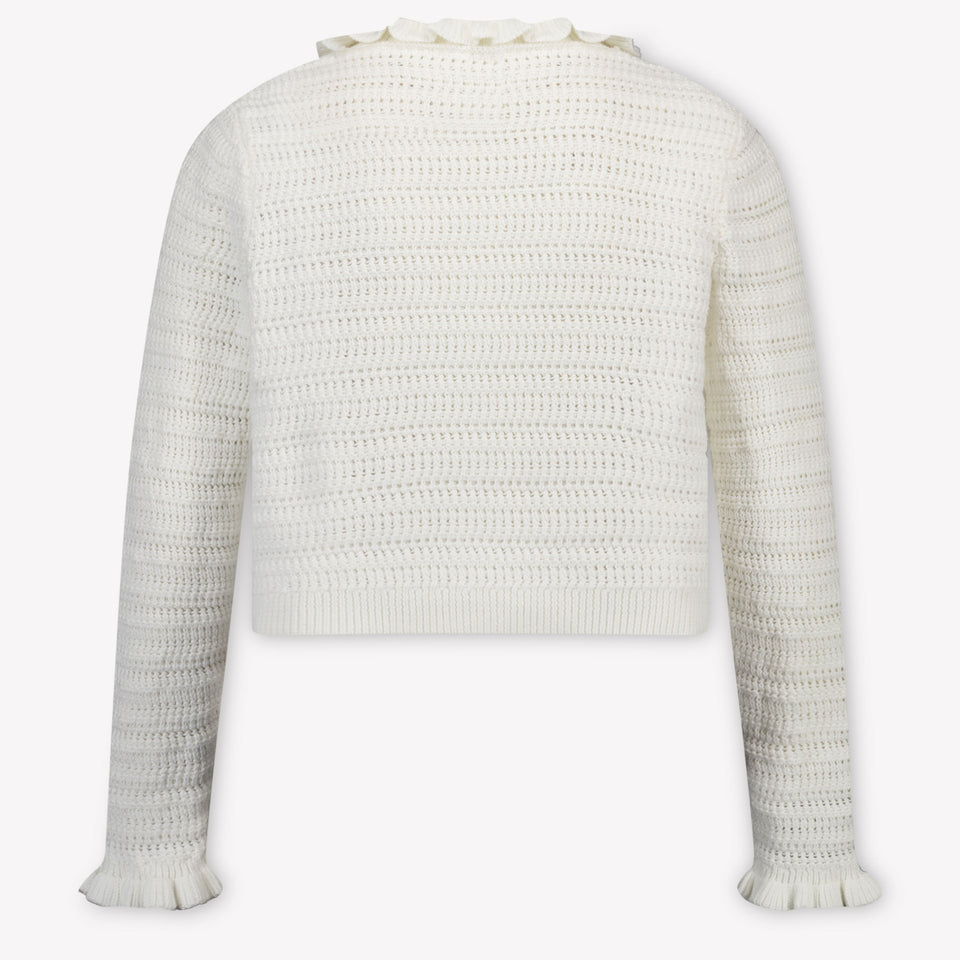 Chloe Bambini Ragazze Cardigan dentro Bianco