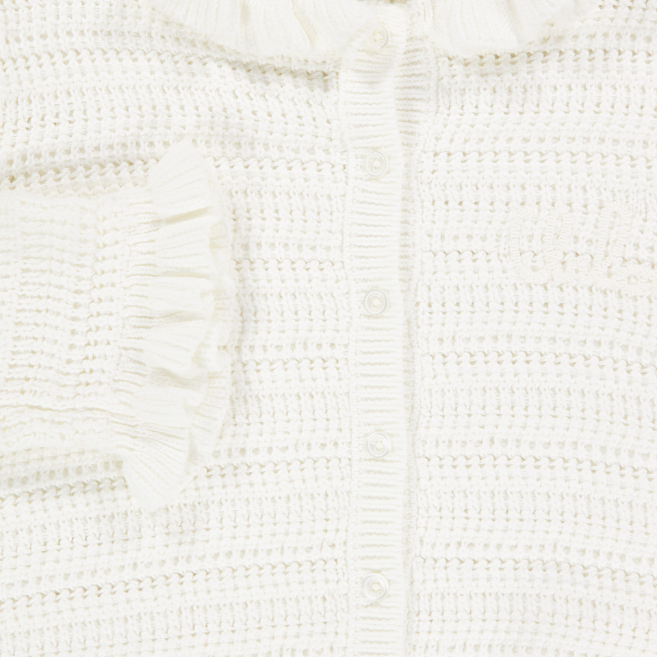 Chloe Bambini Ragazze Cardigan dentro Bianco