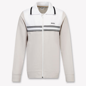 Boss Kinder Jongens Vest in Ivoor