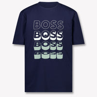 Boss Kinder Jungen T-Shirt In Marineblau
