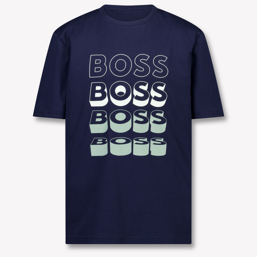 Boss Kinder Jungen T-Shirt In Marineblau