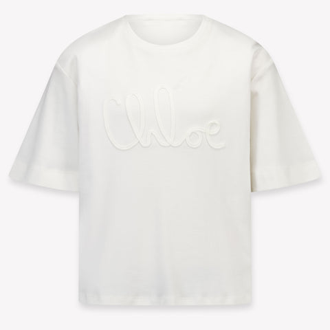 Chloe Kinder Mädchen T-Shirt In Weiß