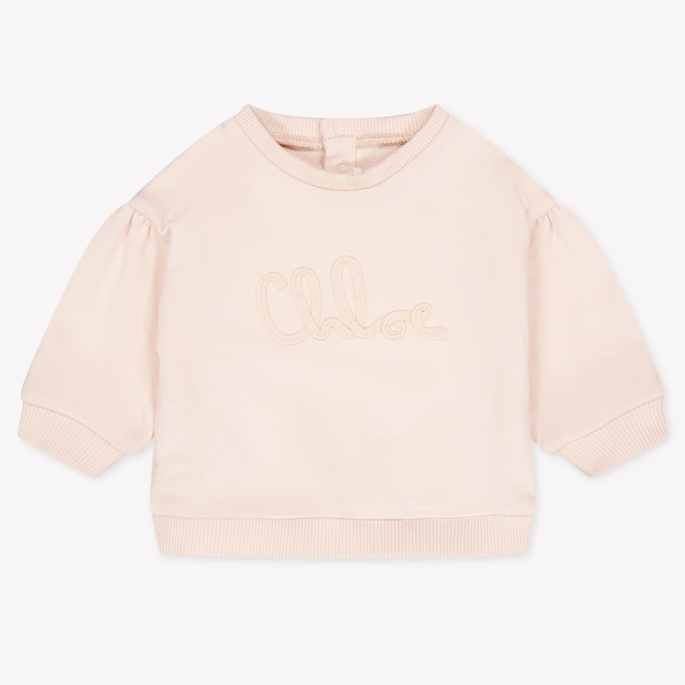 Chloe Baby Mädchen Pullover rein Hellrosa