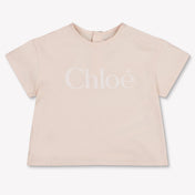 Chloe Bambino Ragazze Maglietta dentro Rosa Chiaro