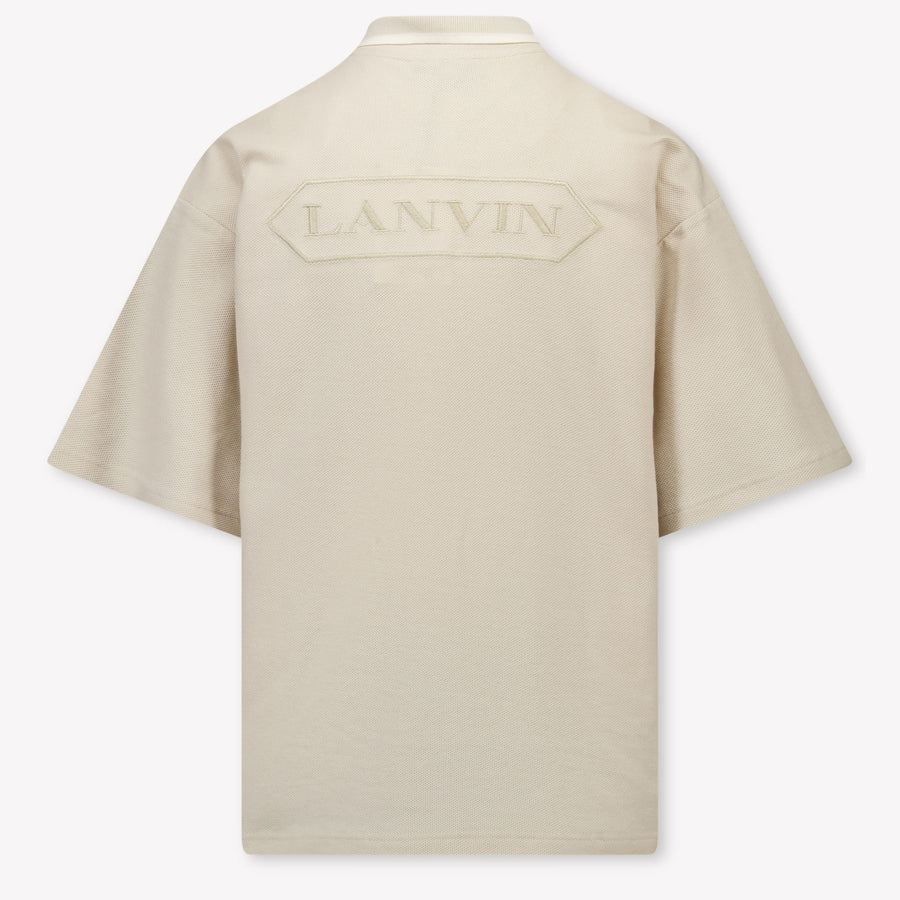 Lanvin Kids Boys Polo In Beige