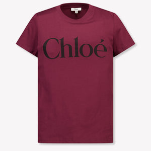 Chloe niños Chicas Camiseta adentro Burdeos