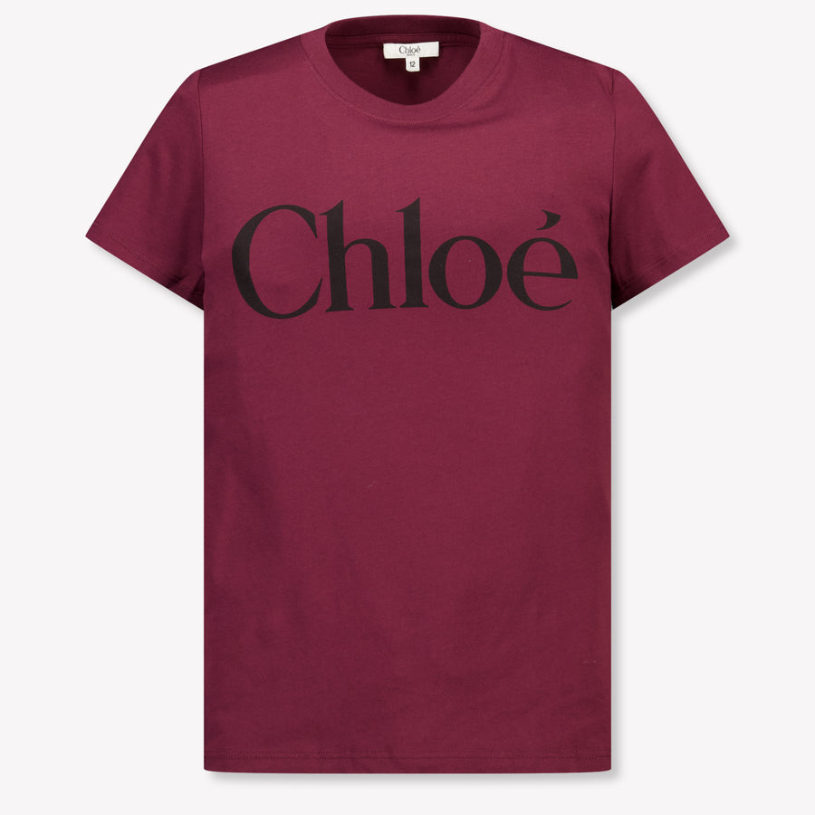 Chloe niños Chicas Camiseta adentro Burdeos