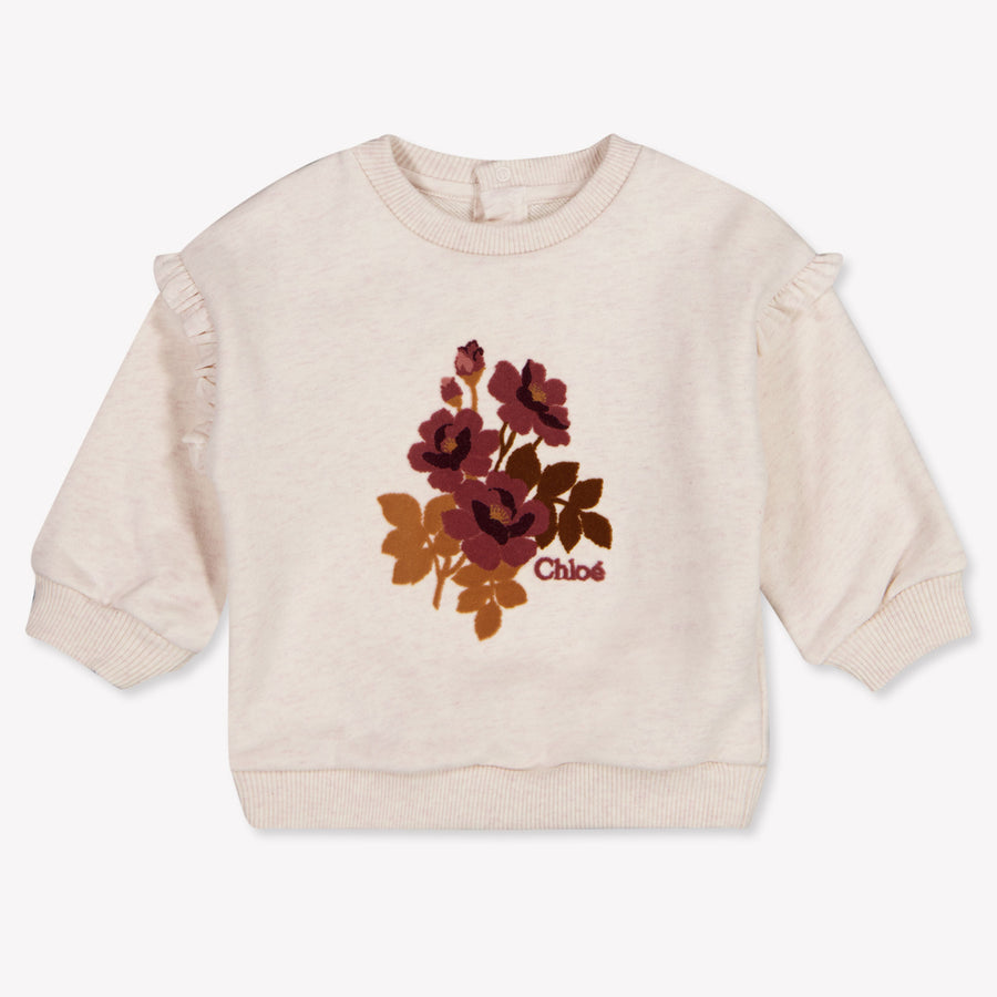 Chloe Bambino Ragazze Maglione dentro Beige Chiaro