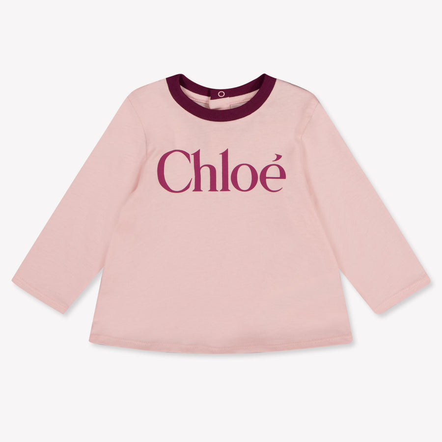 Chloe Bébé Filles T-shirt dans Rose Léger