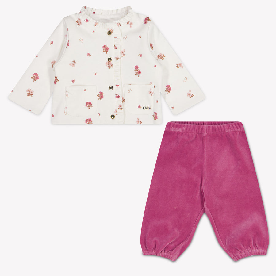 Chloe Bébé Filles Ensemble en blanc cassé