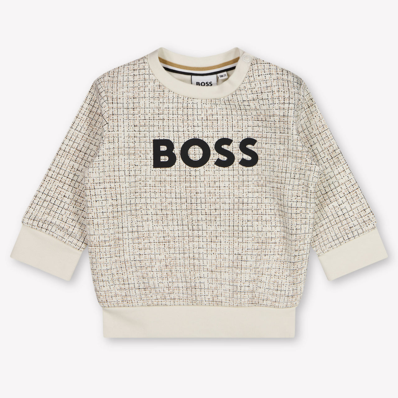 Boss Bébé Garçons Pull en blanc cassé