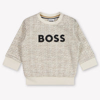 Boss Bébé Garçons Pull en blanc cassé