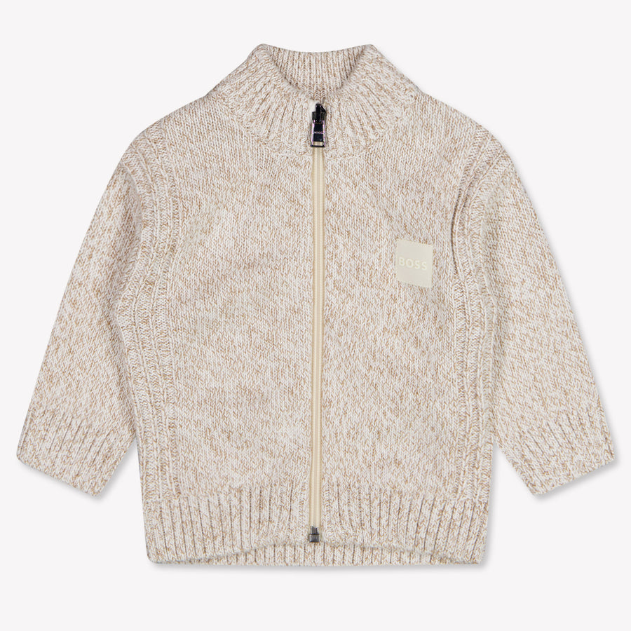 Boss Bébé Garçons Cardigan en Beige Clair