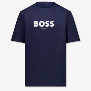 Boss Boys T-Shirt in Navy