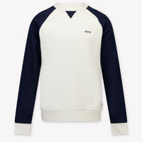 Boss Kids Boys Sweater In OffWhite