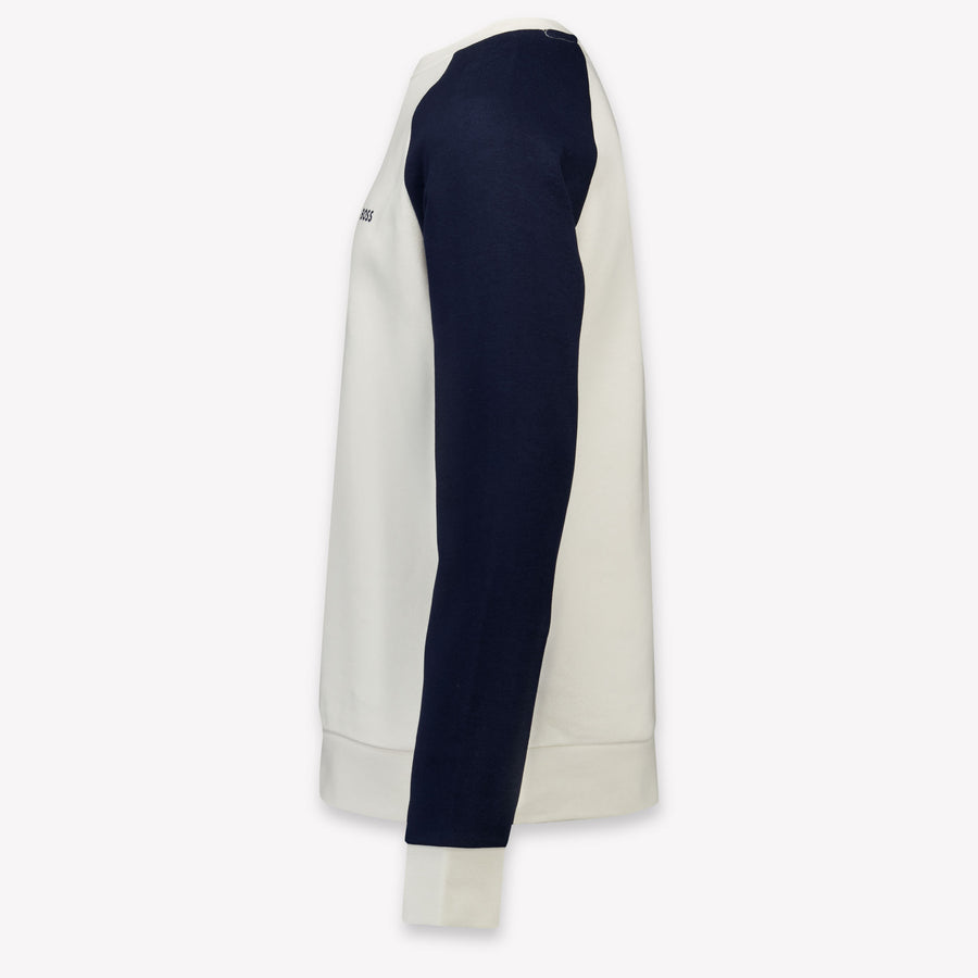 Boss Kids Boys Sweater In OffWhite