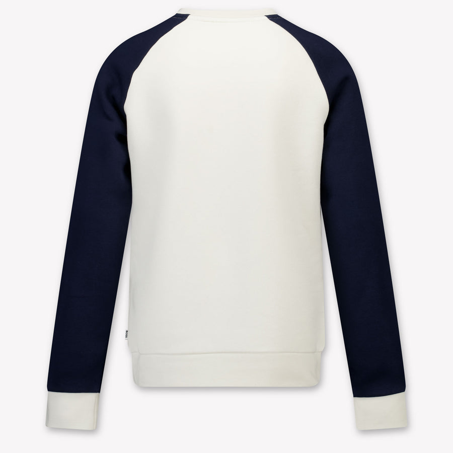 Boss Kids Boys Sweater In OffWhite