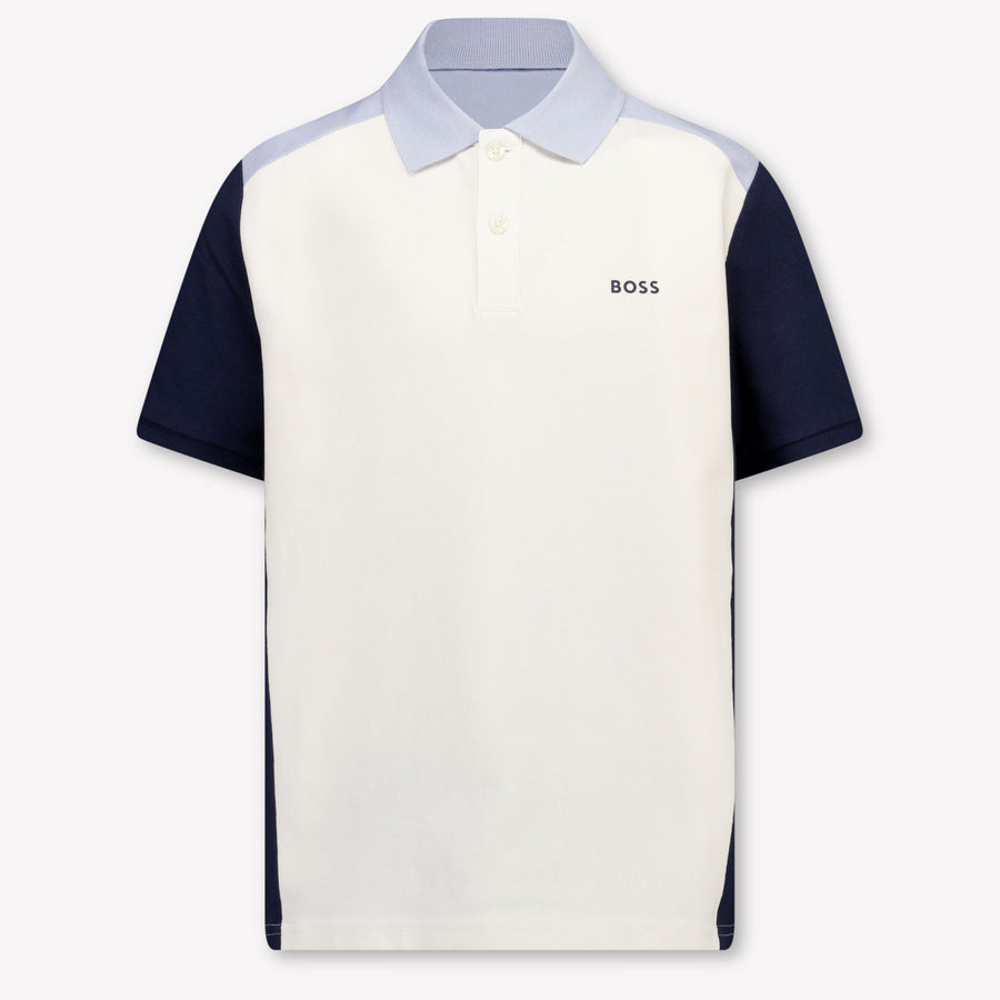 Boss Bambini Ragazzi Polo In Off White