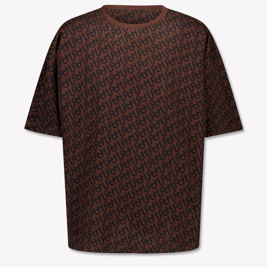 HUGOEnfants Garçons T-shirt en noir Marron