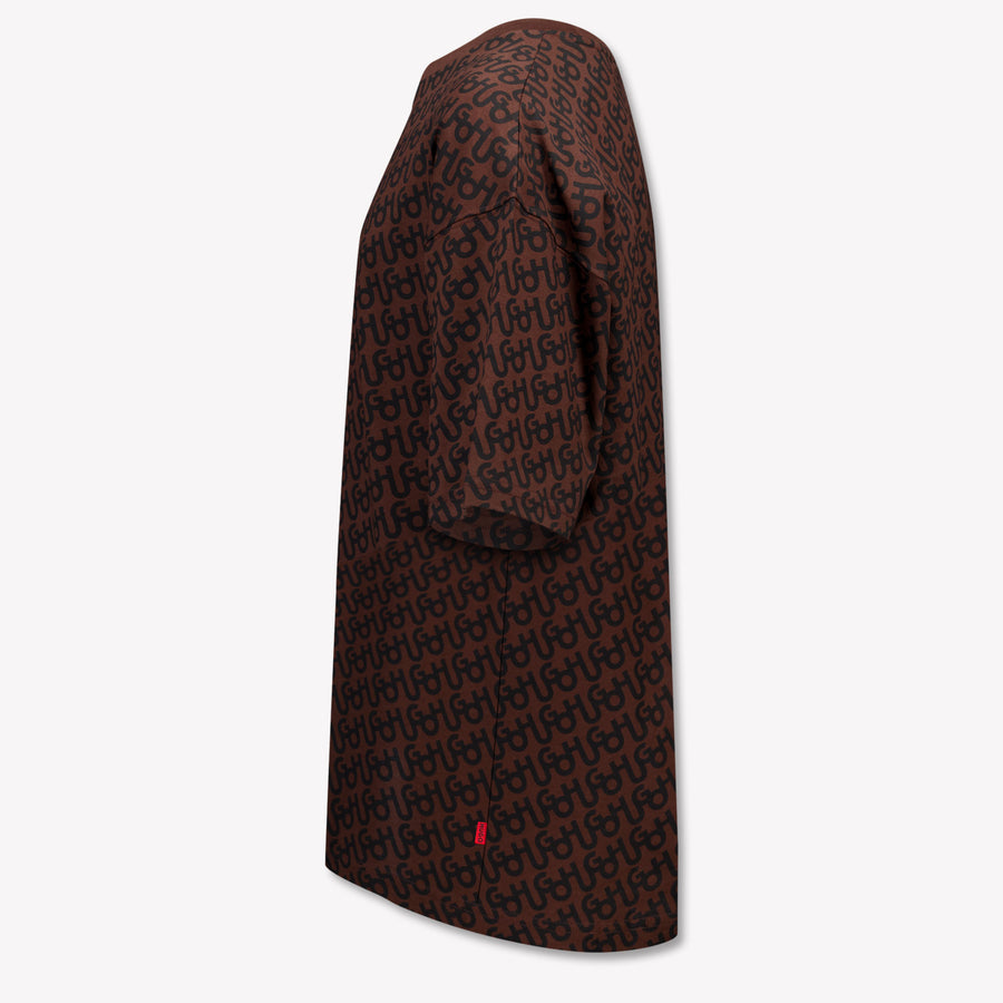 HUGOEnfants Garçons T-shirt en noir Marron