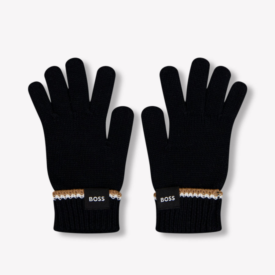 Boss Kids Boys Gloves In Black
