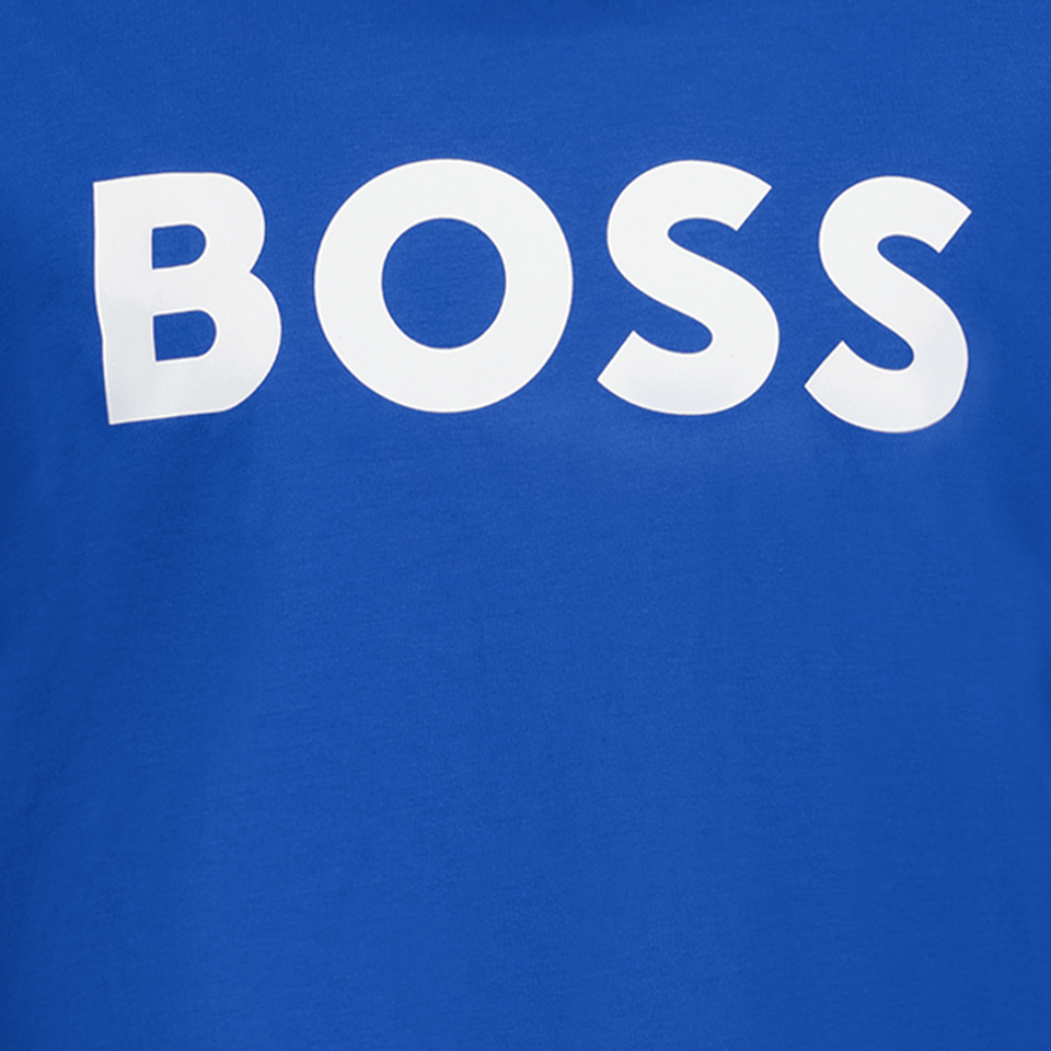 Boss Kinder Jongens T-Shirt Cobalt Blauw