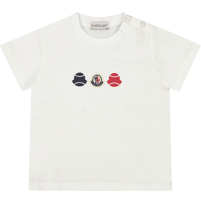 Moncler Baby Jongens T-Shirt Wit 3/6