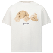 T-shirt per ragazzi per bambini di Palm Angels Bianco