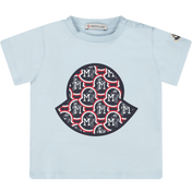 T-shirt Moncler Baby Boys jasnoniebieski