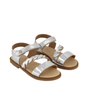 Andanines dětské dívky sandály stříbro