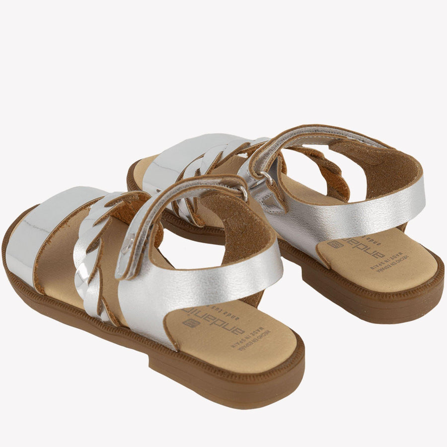 Andanines Kinder Meisjes Sandalen Zilver