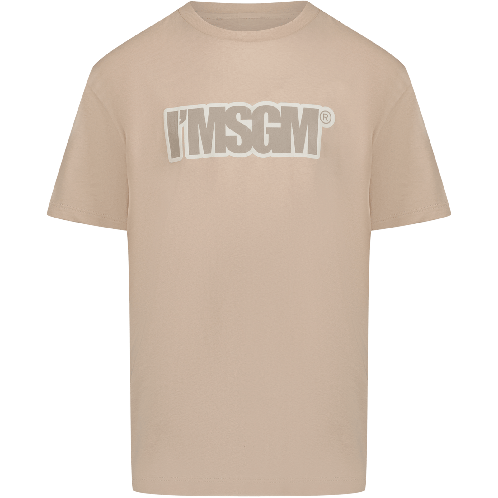 MSGM Kinder T-Shirt Beige 4Y