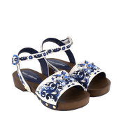 Dolce & Gabbana infantil sandálias de meninas azuis