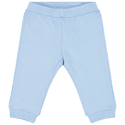 Pantalones unisex fendi para bebés azul claro