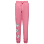 Dsquared2 dětské dívky kalhoty růžové