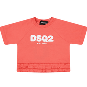 Dsquared2 Baby Girls T-shirt Coral