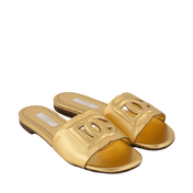 Dolce & Gabbana Kids Girls Flip-Flops Gold
