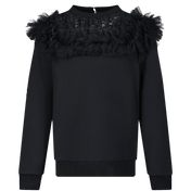 Sweter dla dziewcząt dla dzieci Fendi Black