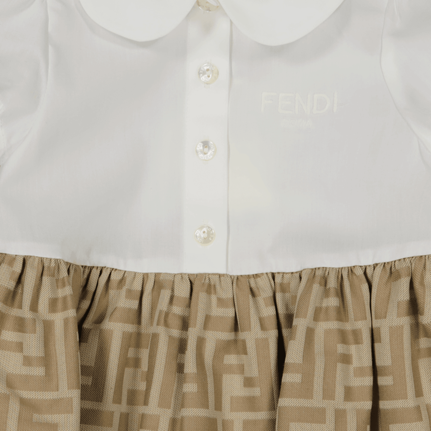 Fendi Bébé Filles Robe Beige