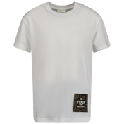 Fendi Kinder Unisex T-Shirt Weiß
