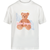 T-shirt per ragazze per bambini di Palm Angels Off White