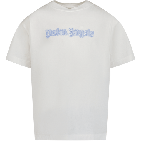Palm Angels Kinder Jongens T-Shirt Off White 4Y